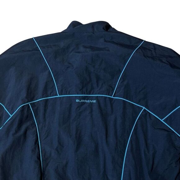 Supreme Black/Blue Teal Piping Track Jacket Large Y2K - Picture 5 of 9